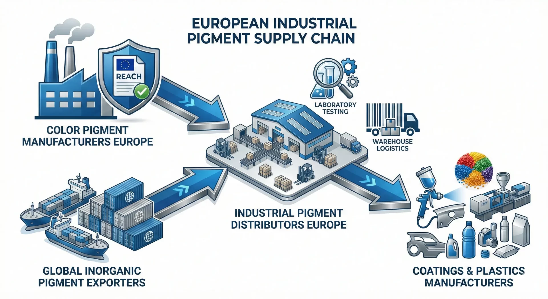 industrial pigment distributors Europe